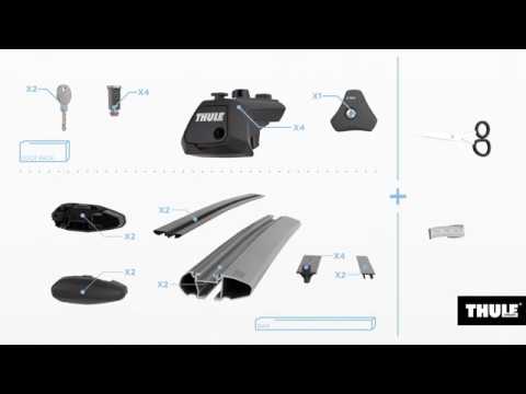 THULE 7104 Evo Raised Rail Fußsätze für Dachträger offene Reling 710410 - geprüfte B-Ware